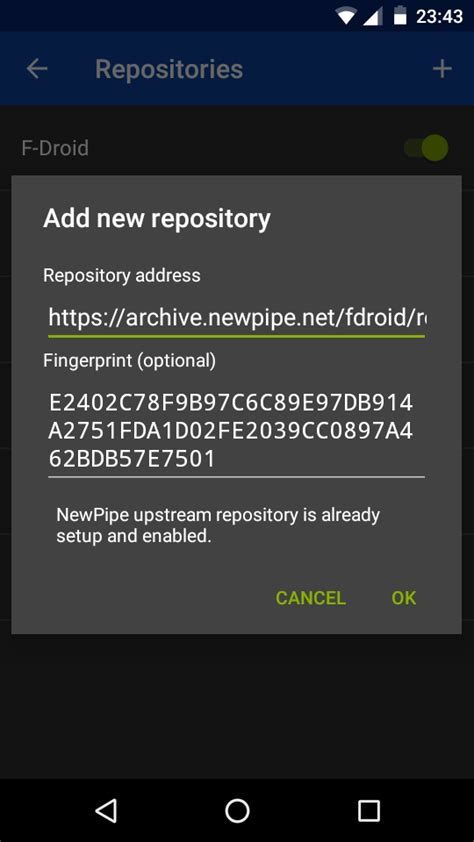 newpip|Add the NewPipe repository to F